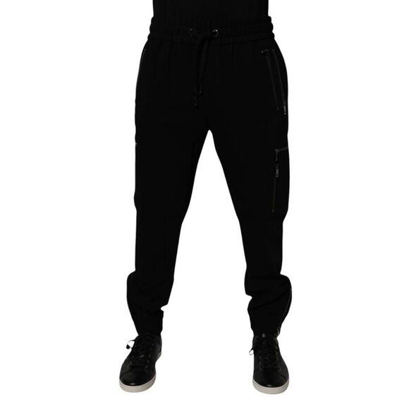 Dolce & Gabbana Tailored Pants with Zip Pockets Men Black Jeans & Pants